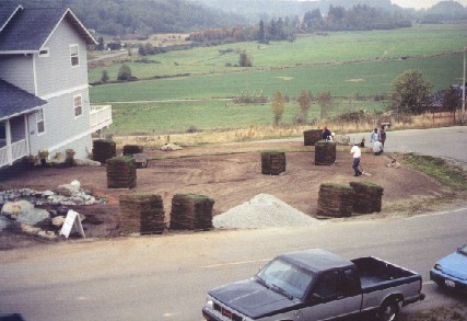 Putting in the lawn